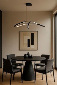 Snow lampa wisząca 1xLED 40W CCT czarna K-8234