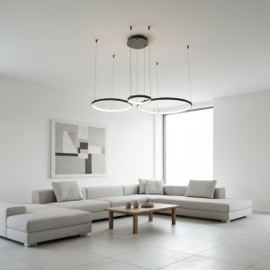 Hodo lampa wisząca LED z pilotem 20/40/60cm 77W czarna