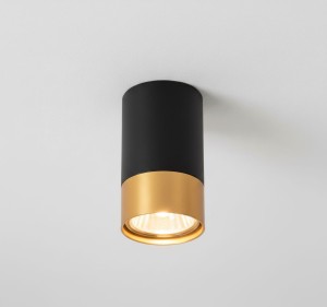 Klemens lampa sufitowa tuba stała 1xGU10 czarna/złota