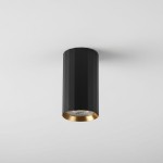 Nicea lampa sufitowa tuba 1xGU10 czarna/złota
