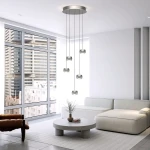 Quiberon lampa wisząca 5xLED 27W nikiel 5039-503
