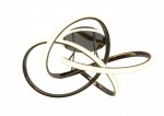 Lampa sufitowa Bandol 1xLED 56W w kolorze czarnym z chromowanymi akcentami. Charakteryzuje się nowoczesnym designem z asymetrycznymi, okrągłymi ramionami. Umieszczona na płaskiej podstawie, z białym podświetleniem LED.