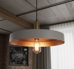 Dario lampa wisząca 1xE27 szaro/złota ABR-LWO-DARIO-S