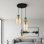 Busco lampa wisząca 3xE27 czarna/bursztynowy PND-30263-3A-BRO-AMB