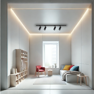 Zestaw szynowy 1,5m Mica Track 4xGU10 czarny ML1150