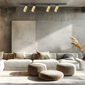 Zestaw szynowy 1,5m Mica Track 4xGU10 czarny/złoty ML1152