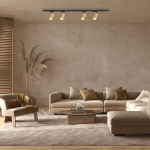 Zestaw szynowy 1,5m Pipe Track 4xGU10 czarny/złoty ML1167