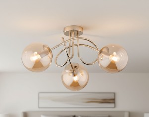 Banko lampa sufitowa 3xE14 antyczne złoto 62367