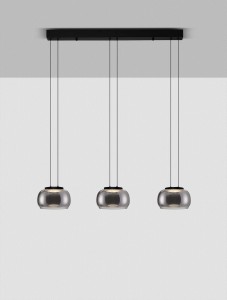 Huarmey lampa wisząca 3xLED 25W czarna LE44843