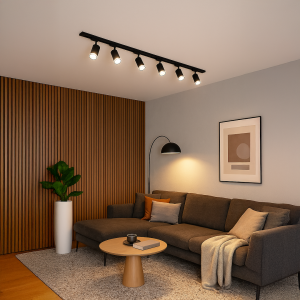 Zestaw szynowy 2m Pipe Ring Track 6xGU10 czarny ML2085