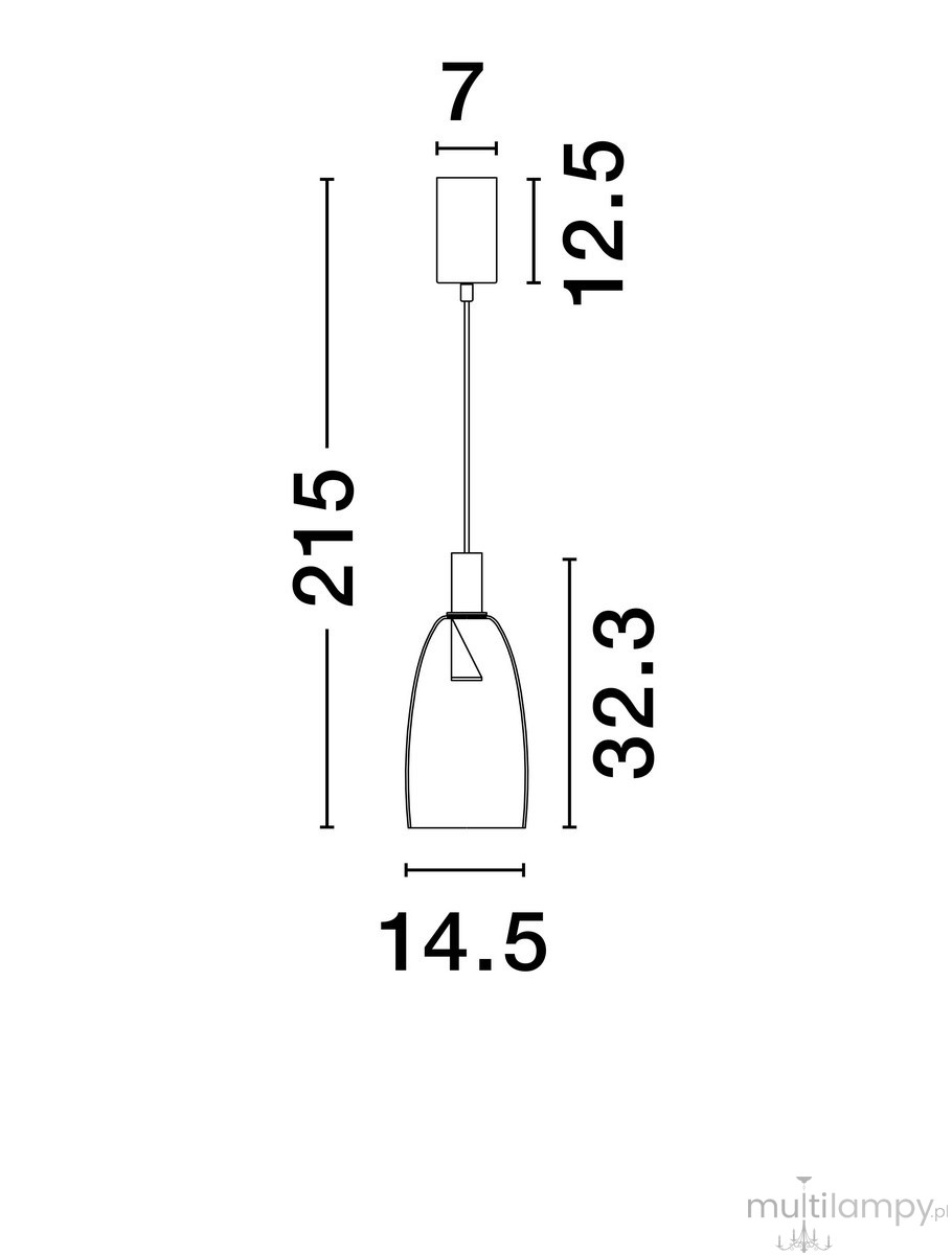 Lampa wisząca Iquitos w kolorze złotym, z pojedynczym źródłem LED 7W. Kształt oprawy jest stożkowy, o wymiarach 32.3 cm wysokości oraz 14.5 cm średnicy. Zawieszona na cienkim przewodzie, z prostokątnym uchwytem montażowym.