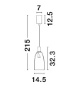 Lampa wisząca Iquitos w kolorze złotym, z pojedynczym źródłem LED 7W. Kształt oprawy jest stożkowy, o wymiarach 32.3 cm wysokości oraz 14.5 cm średnicy. Zawieszona na cienkim przewodzie, z prostokątnym uchwytem montażowym.