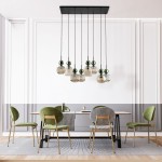Sophia lampa wisząca 8xE14 bursztynowy/zielony TK11151