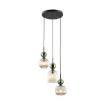 Sophia lampa wisząca 3xE14 bursztynowy/zielony TK11148