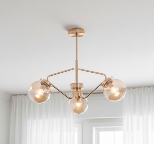 Barsum lampa wisząca 3-punktowa złota 27583
