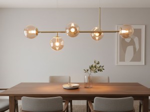 Dansa lampa wisząca 5-punktowa złota 63019