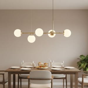 Dansa lampa wisząca 5xE14 złota-biała 63363