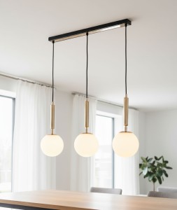 Volda Picolo White lampa wisząca 3-punktowa czarna/złota 62205