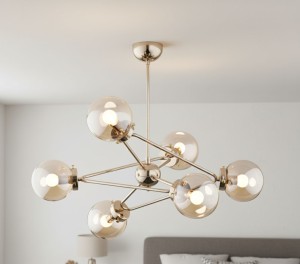 Resto lampa wisząca 6-punktowa złota 63069