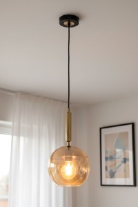 Volda New lampa wisząca 1-punktowa czarna/złota 60915