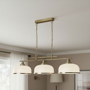 Bistro II lampa wisząca 3-punktowa antyczny mosiądz 3593-3AB
