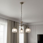 Bistro II lampa wisząca 3-punktowa antyczny mosiądz 1683-3AB