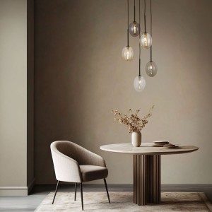 Pearl Mix lampa wisząca 5xG9 czarna multikolor TK10844