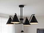 Atlas lampa sufitowa 4xE27 czarna 63364