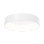 Plafon Ohio LED D45 w kolorze białym, okrągły, z gładką matową powierzchnią. Produkt zamontowany na suficie, emitujący jasne światło. Prosty design, idealny do nowoczesnych wnętrz.