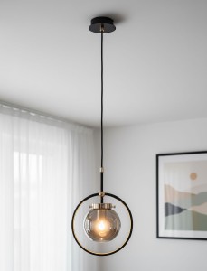 Akira lampa wisząca 1-punktowa czarna/złota 60836