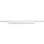 Biały panel LED Tracer 1xLED 30W, zamontowany na szynie 1-fazowej, prostokątny kształt, gładka powierzchnia. Ujęcie frontalne, produkt leży na białym tle, bez dodatkowych akcesoriów.