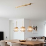 Volda lampa wisząca 3-punktowa złota 62159