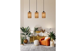 Tensa lampa wisząca 3xE27 czarna/brąz 345703-11