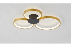 Condida lampa sufitowa LED 24W CCT czarna/złota 641103-30