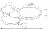 Lampa sufitowa LED 24W CCT w kolorze złotym i czarnym, z trzema okrągłymi pierścieniami. Średnice: 180 mm, 220 mm, 280 mm. Wysokość 58 mm. Nowoczesny design, idealna do wnętrz.