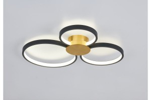 Condida lampa sufitowa LED 24W CCT złota/czarna 641103-32