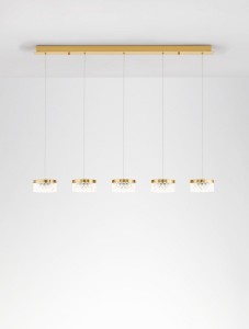 Mineros lampa wisząca 5xLED 32W złota LE44583