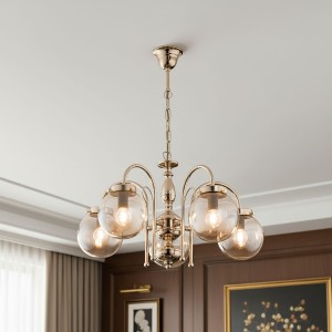 Hero Gold żyrandol 5-punktowy złoty 28275