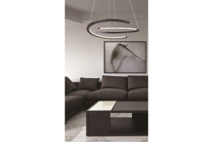 Ancor lampa wisząca LED 30W CCT czarna 341701-30
