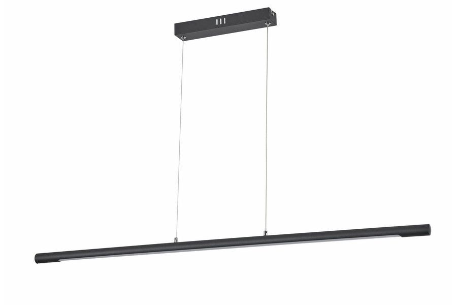 Lampa wisząca LED Branson 18W w kolorze czarnym, o prostokątnym kształcie. Zamontowana na metalowej podstawie, zawieszona na cienkich linkach. Emituje światło o temperaturze 4000K, idealna do nowoczesnych wnętrz.