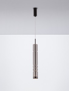 Montero lampa wisząca 1xLED 12W czarna przydymiony szary LE44589