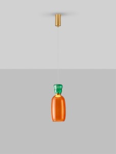 Perene lampa wisząca 1xLED 9W złota pomarańczowy LE44463