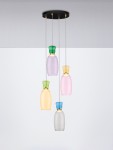 Perene lampa wisząca 4xLED 32W czarna multikolor LE44468