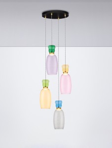 Perene lampa wisząca 4xLED 32W czarna multikolor LE44468