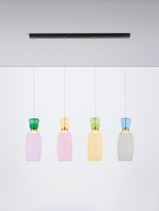 Perene lampa wisząca 4xLED 32W czarna multikolor LE44469