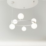 Ring lampa wisząca 6-punktowa biała MOD013PL-06W