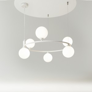 Ring lampa wisząca 6-punktowa biała MOD013PL-06W