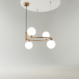Ring lampa wisząca 4-punktowa mosiądz MOD013PL-04BS1