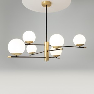 Nostalgia lampa wisząca 6-punktowa złota MOD048PL-06G