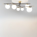 Nostalgia lampa sufitowa 6-punktowa złota MOD048CL-06G